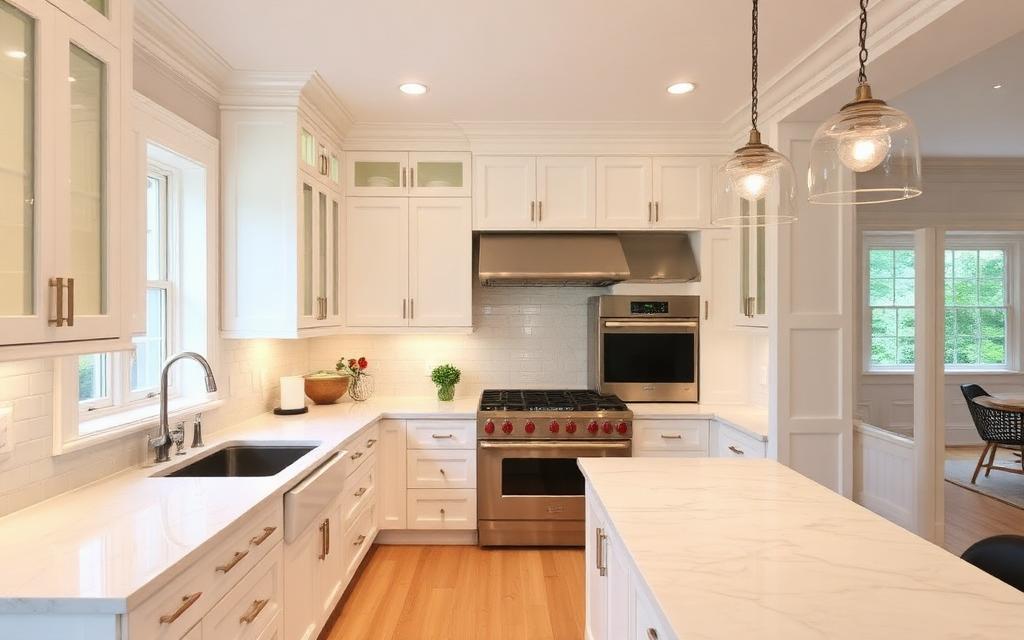Beautifully remodeled kitchen with custom cabinetry